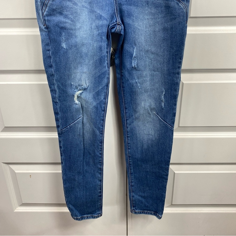 Dear John Jeans 27 Joyrich Comfort Skinny  Distressed Knee Accent low Rise - Picture 2 of 7